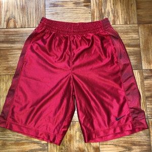 Red Nike basketball shorts